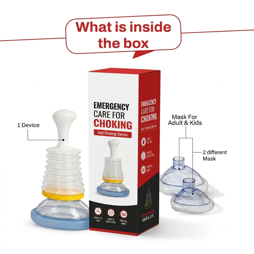 Portable Anti-Choking Rescue Device Kit