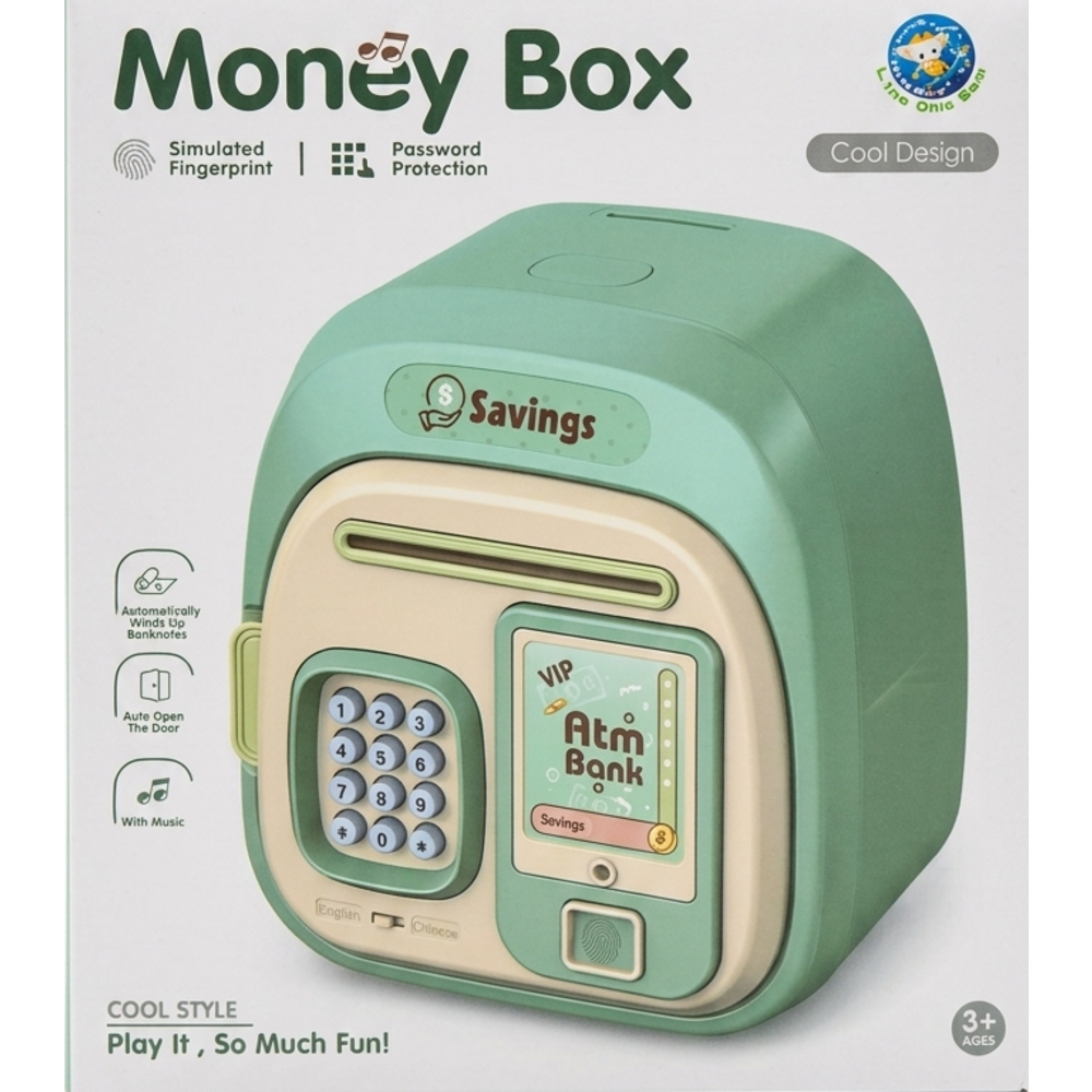 Electronic ATM Bank – Fingerprint & Password Secure Coin Box