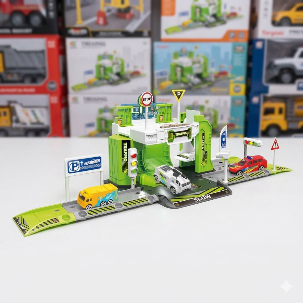 Six-Six-Zero (660) Mega Construction Hauler – 2-in-1 Carrier & Racing Track