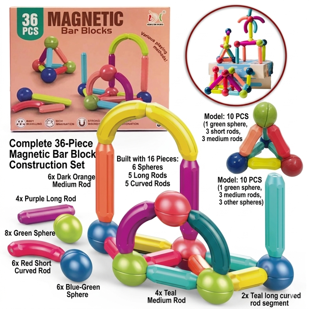 Intelligent Magnetic Construction Set 36 Pcs