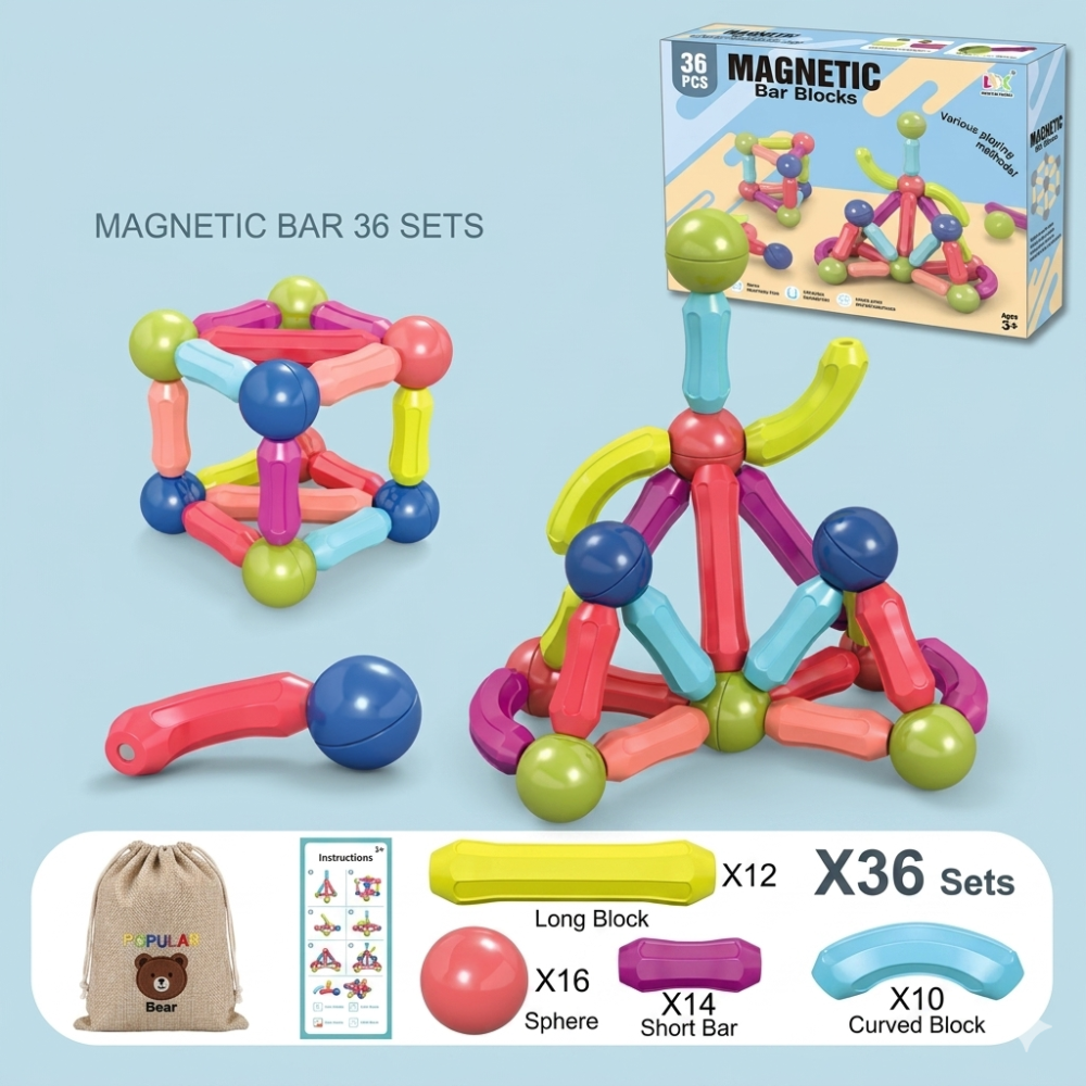 Intelligent Magnetic Construction Set 36 Pcs