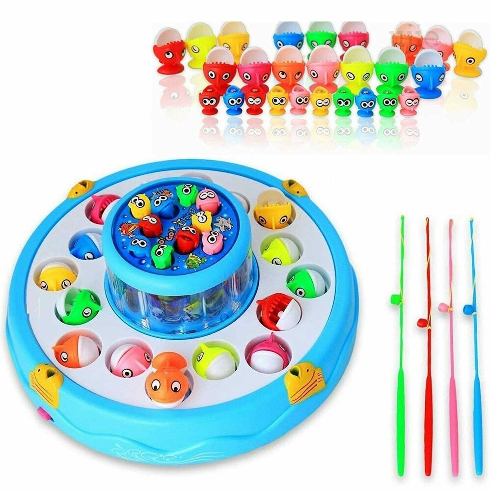 GoGo 2-Tier Deluxe Musical Fishing Game – 26 Fish & 4 Rods