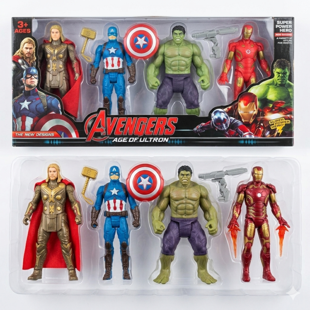 Ultimate Avengers: 4-Piece Super Power Hero Action Figure Set