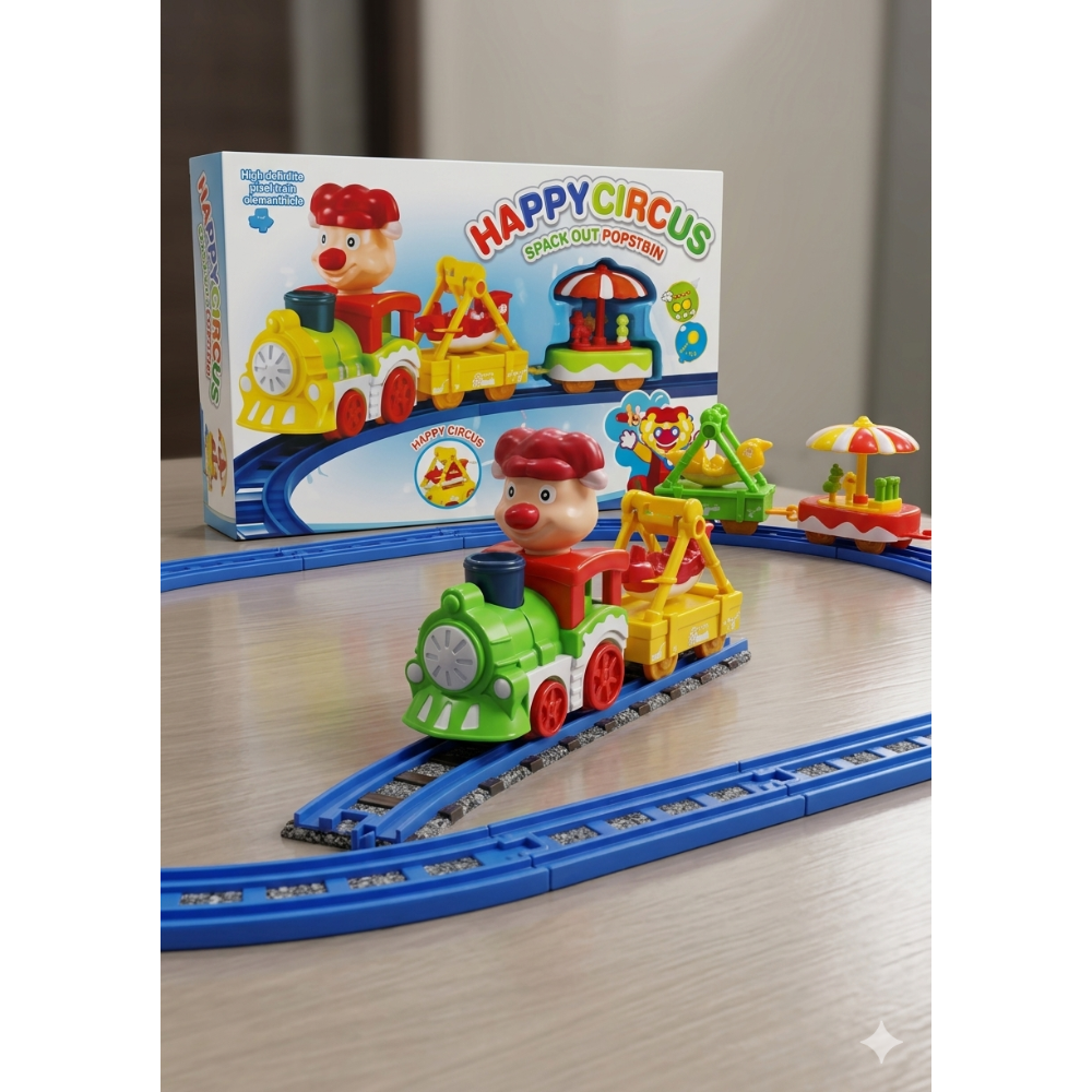 Happy Circus Electric Railway – Interactive Track Set for Kids