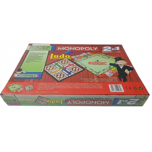 2-in-1 Ultimate Family Game Night: Monopoly & Ludo Deluxe Combo