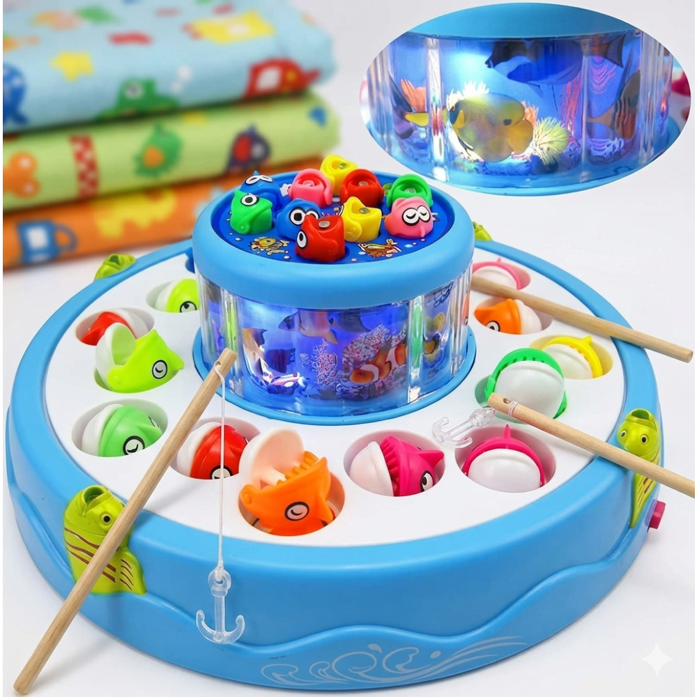 GoGo 2-Tier Deluxe Musical Fishing Game – 26 Fish & 4 Rods